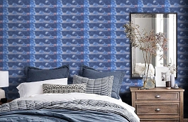 Обои 30490-1 фото в интерьере спальни превью