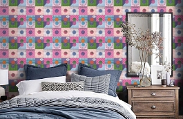 Обои 30596-1 фото в интерьере спальни превью