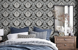 Обои 3139-42 фото в интерьере спальни превью