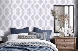 Обои 32480-2 фото в интерьере спальни превью