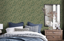 Обои 32880-1 фото в интерьере спальни превью