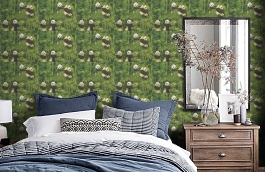 Обои 33635-1 фото в интерьере спальни превью