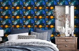 Обои 34066-1 фото в интерьере спальни превью