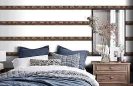 Обои 34074-1 фото в интерьере спальни превью