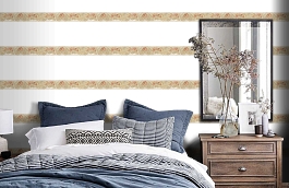 Обои 34074-5 фото в интерьере спальни превью