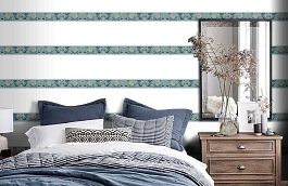 Обои 34078-1 фото в интерьере спальни превью