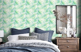 Обои 34125-1 фото в интерьере спальни превью