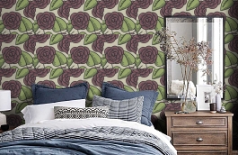 Обои 34213-4 фото в интерьере спальни превью