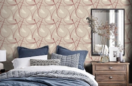 Обои 34214-2 фото в интерьере спальни превью