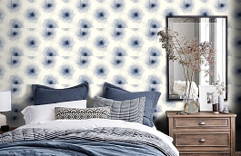 Обои 34274-1 фото в интерьере спальни превью