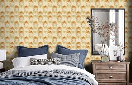 Обои 34499-1 фото в интерьере спальни превью