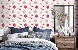 Обои 34770-3 фото в интерьере спальни превью