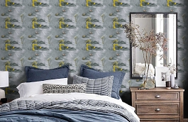 Обои 35870-2 фото в интерьере спальни превью