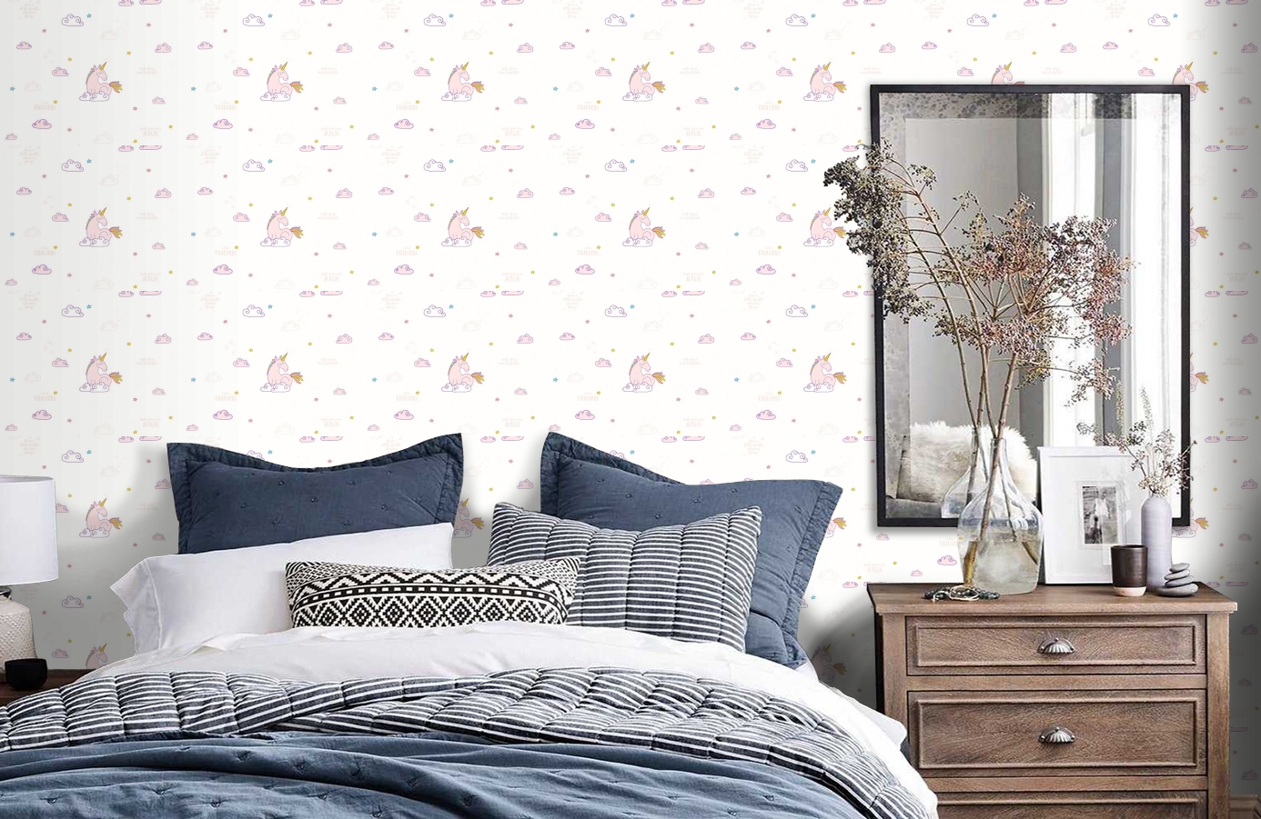 Обои 36158-1 фото в интерьере спальни