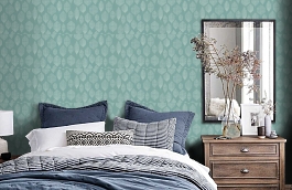 Обои 36209-4 фото в интерьере спальни превью