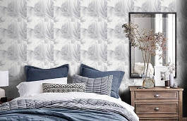 Обои 36505-4 фото в интерьере спальни превью