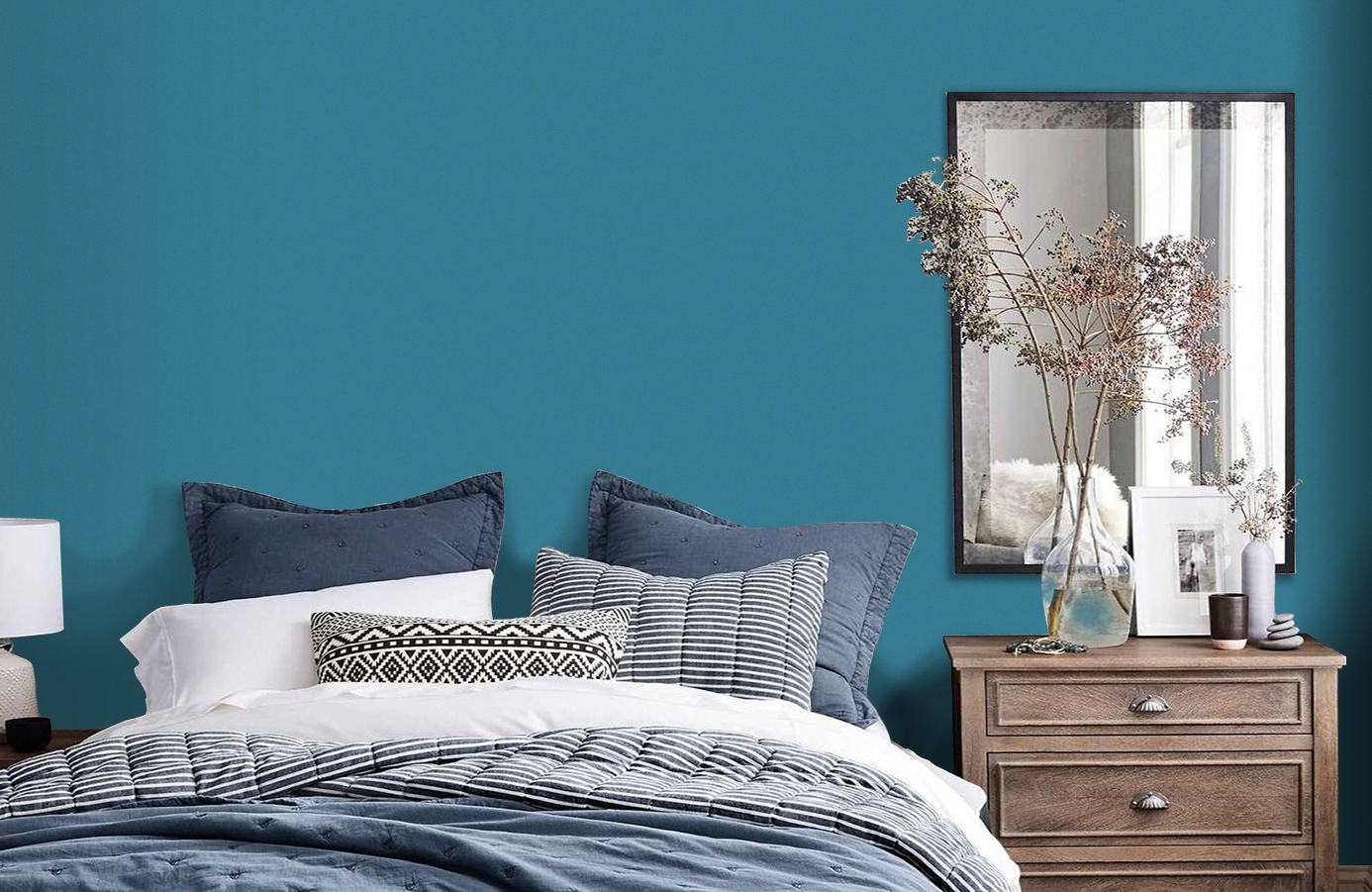 Обои 36899-6 фото в интерьере спальни