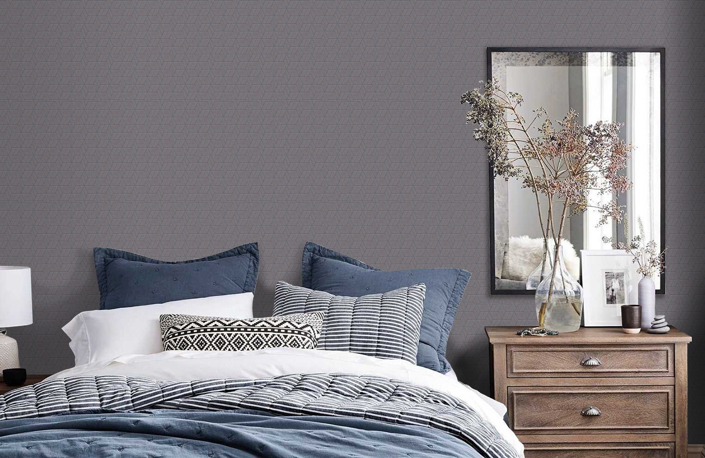 Обои 36920-2 фото в интерьере спальни