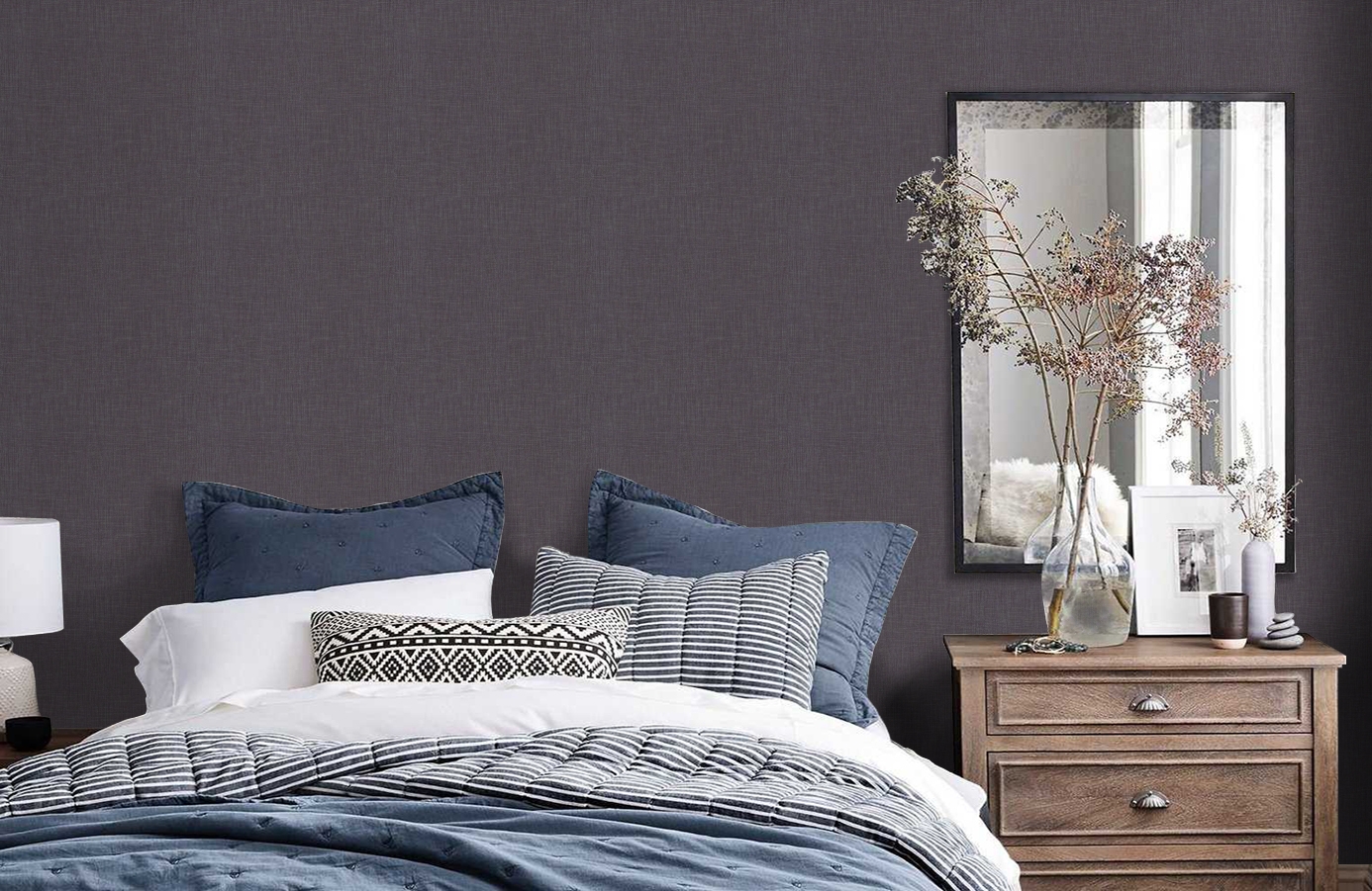 Обои 36922-2 фото в интерьере спальни