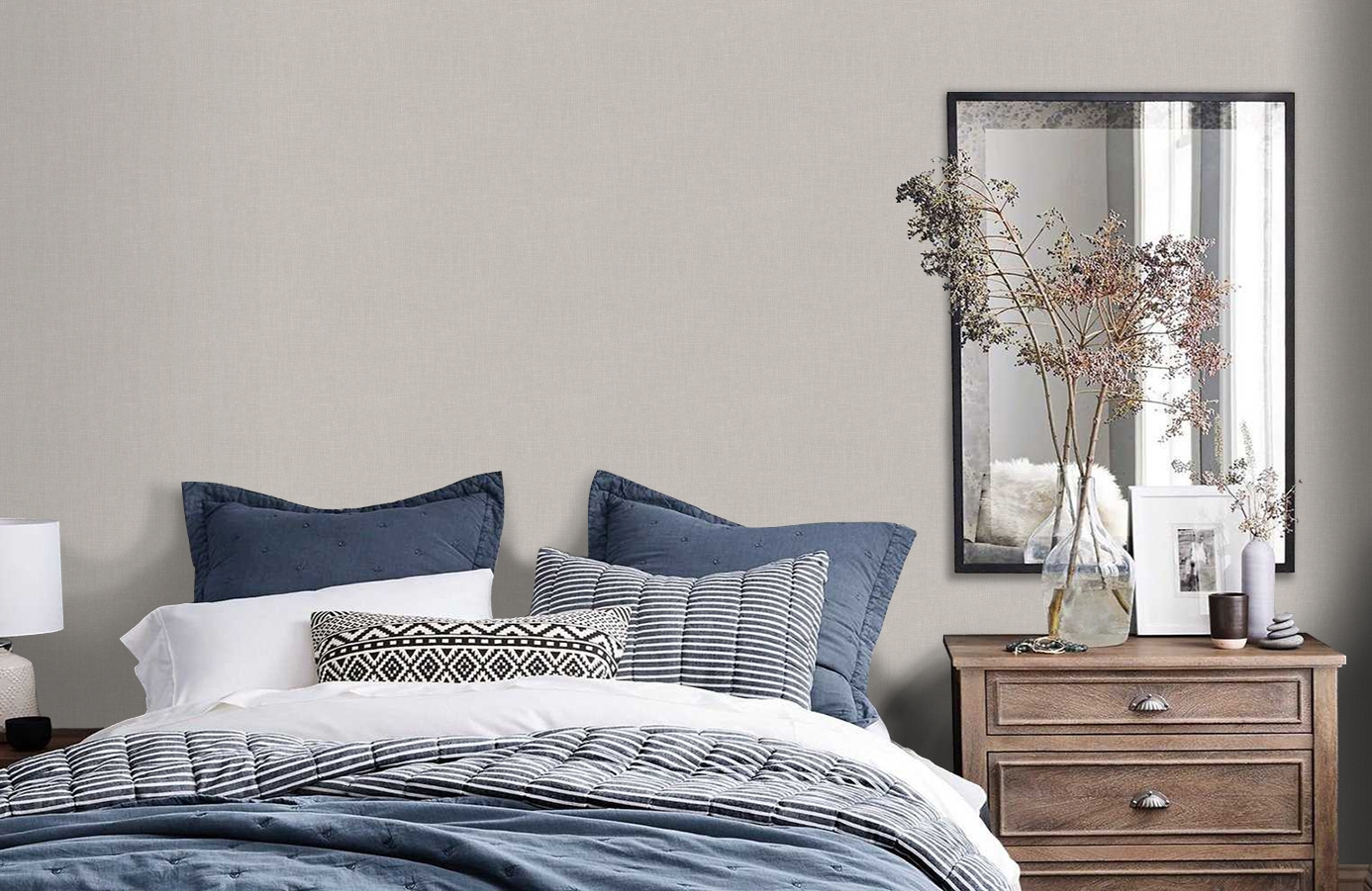 Обои 36922-6 фото в интерьере спальни