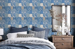 Обои 36923-1 фото в интерьере спальни превью