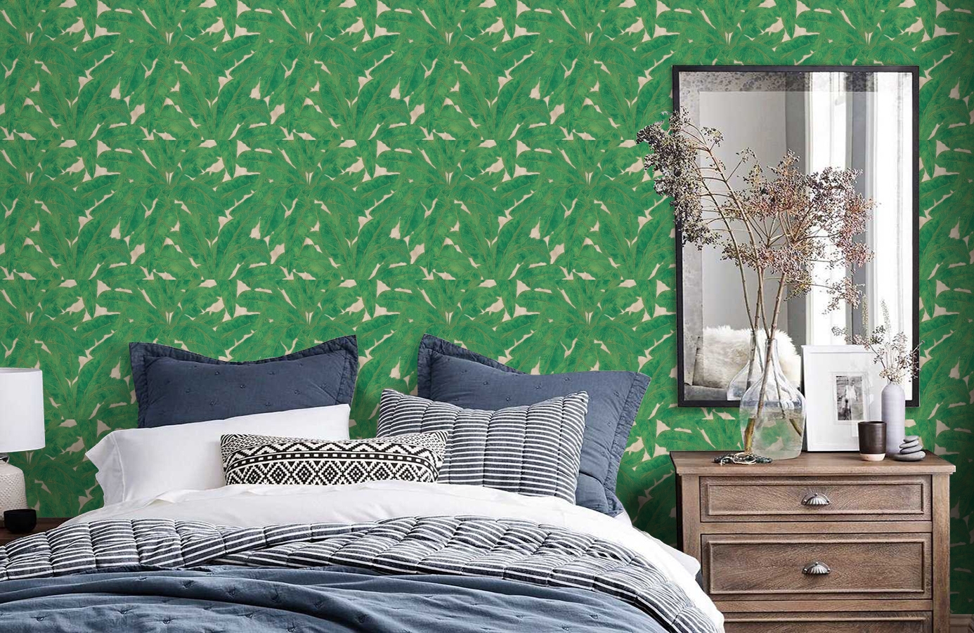 Обои 36927-3 фото в интерьере спальни