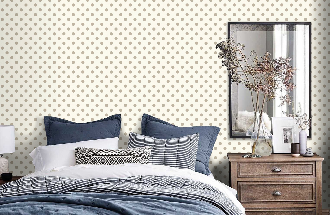 Обои 36934-1 фото в интерьере спальни