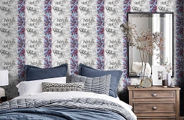 Обои 36986-1 фото в интерьере спальни превью