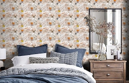 Обои 36987-1 фото в интерьере спальни превью