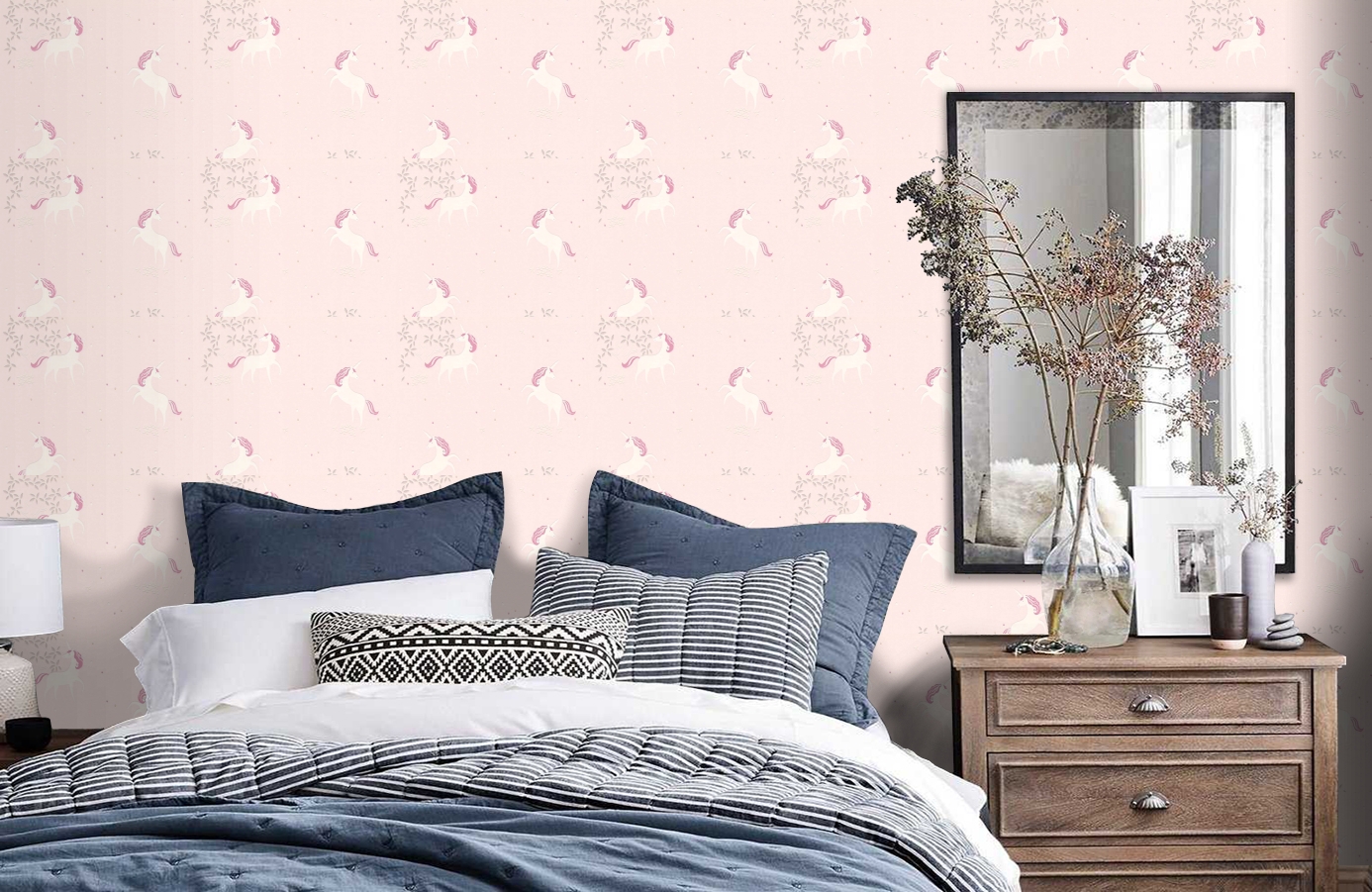 Обои 36989-3 фото в интерьере спальни