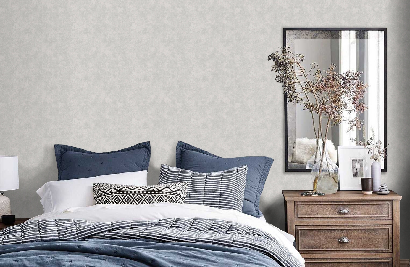 Обои 37654-3 фото в интерьере спальни