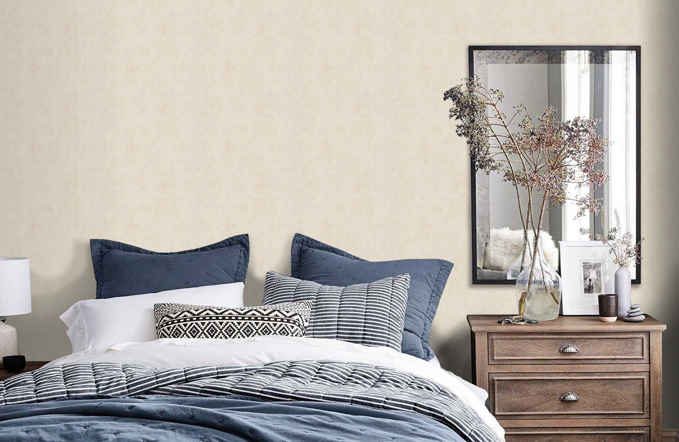 Обои 37654-4 фото в интерьере спальни