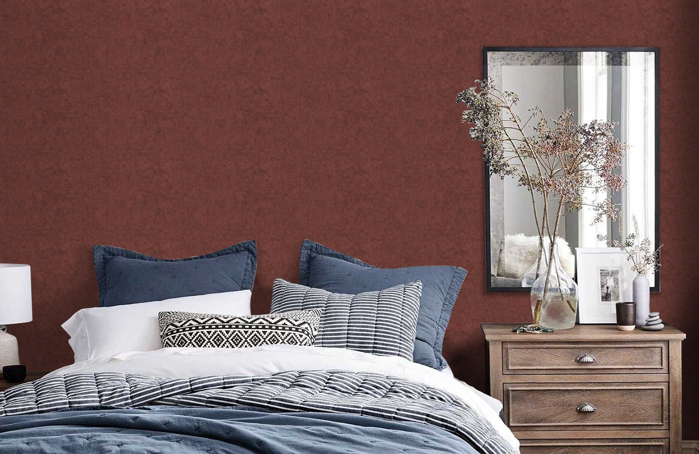 Обои 37655-3 фото в интерьере спальни