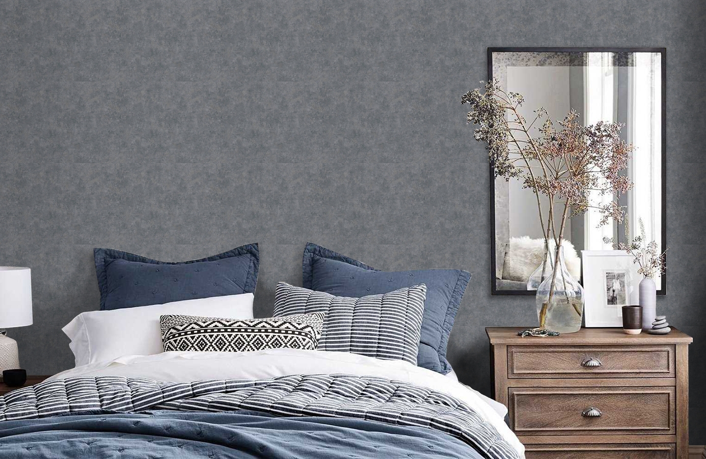 Обои 37655-6 фото в интерьере спальни