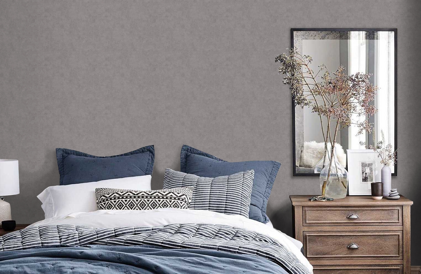 Обои 37656-3 фото в интерьере спальни