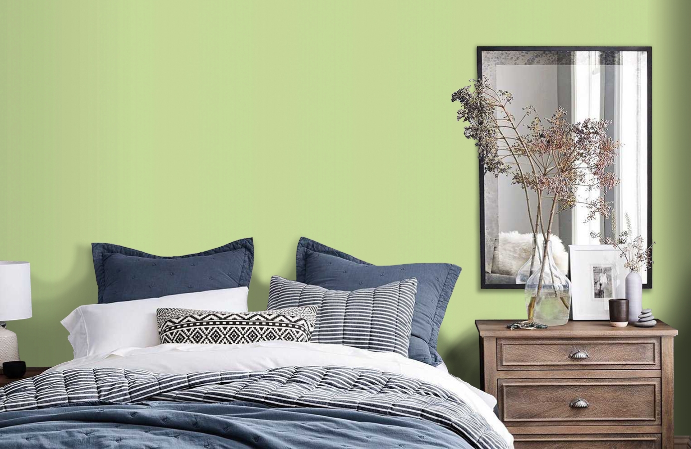 Обои 5507-29 фото в интерьере спальни