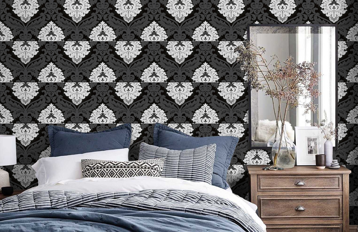 Обои 554314 фото в интерьере спальни