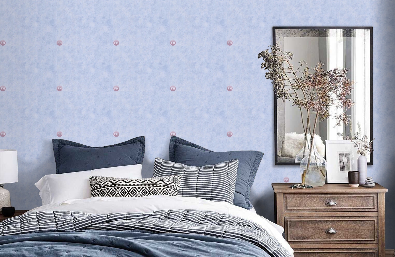 Обои 7587-81 фото в интерьере спальни