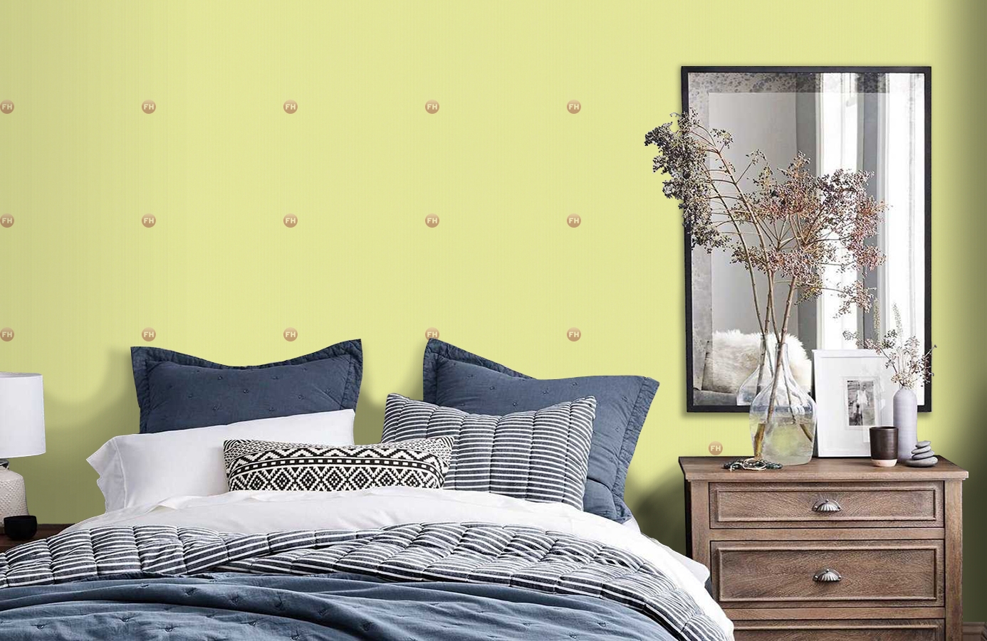 Обои 9087-73 фото в интерьере спальни