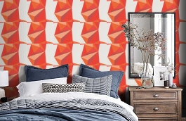 Обои 95654-2 фото в интерьере спальни превью