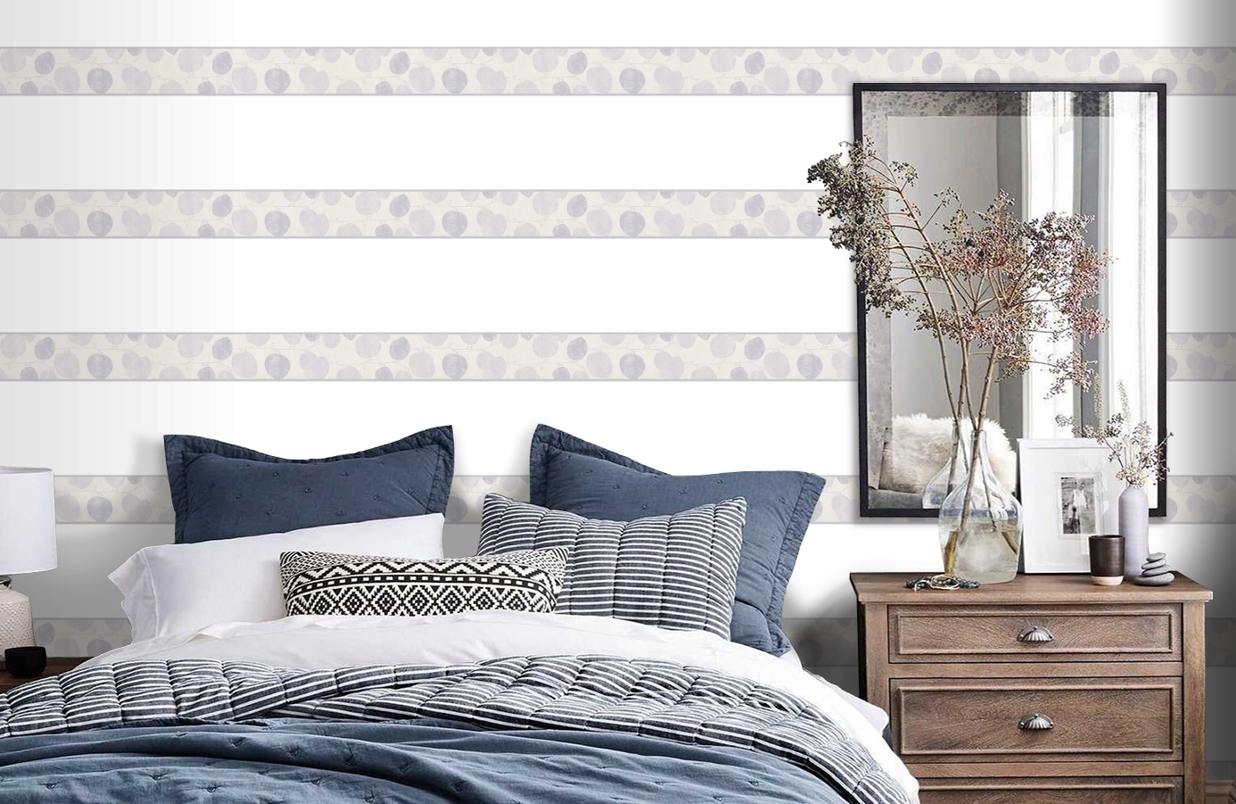 Обои 95868-3 фото в интерьере спальни