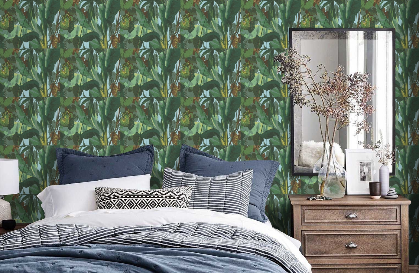 Обои 95898-1 фото в интерьере спальни