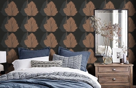 Обои 96192-3 фото в интерьере спальни превью