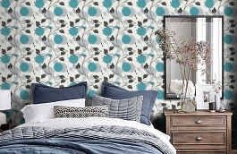 Обои 96224-3 фото в интерьере спальни превью