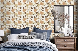 Обои 96224-4 фото в интерьере спальни превью