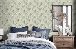 Обои DL20119 фото в интерьере спальни превью