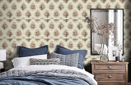 Обои FL90401 фото в интерьере спальни превью