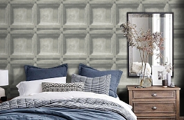 Обои Jacobean Limed GC04 фото в интерьере спальни превью