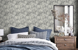 Обои VN01206 фото в интерьере спальни превью