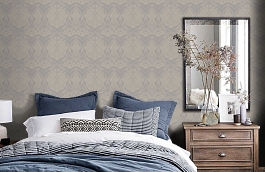 Обои VN01227 фото в интерьере спальни превью